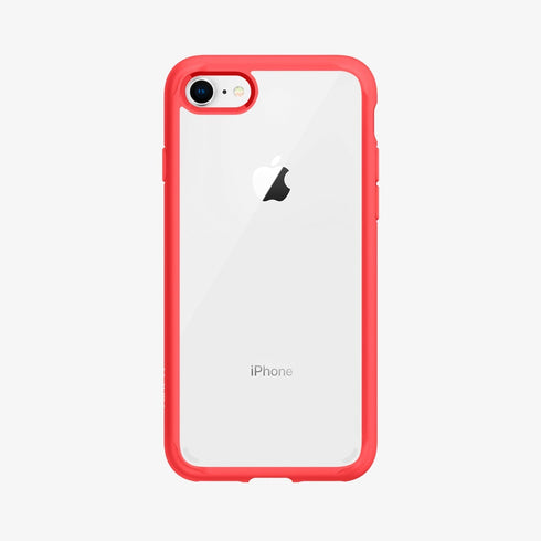 042CS20924 - iPhone SE Ultra Hybrid case in rose crystal showing the back